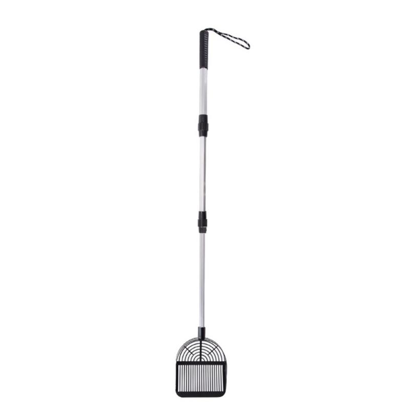 Adjustment 3 Section Stainless Steel Cats Litter Scoops Waste Shovel With Extendable Handle For Multiple Cleaning Task