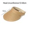 Fashion Anti-UV Summer Visors Hat Empty Top Raffia Empty Top Hat Weaving Headband Style Sunshade Cap Woman