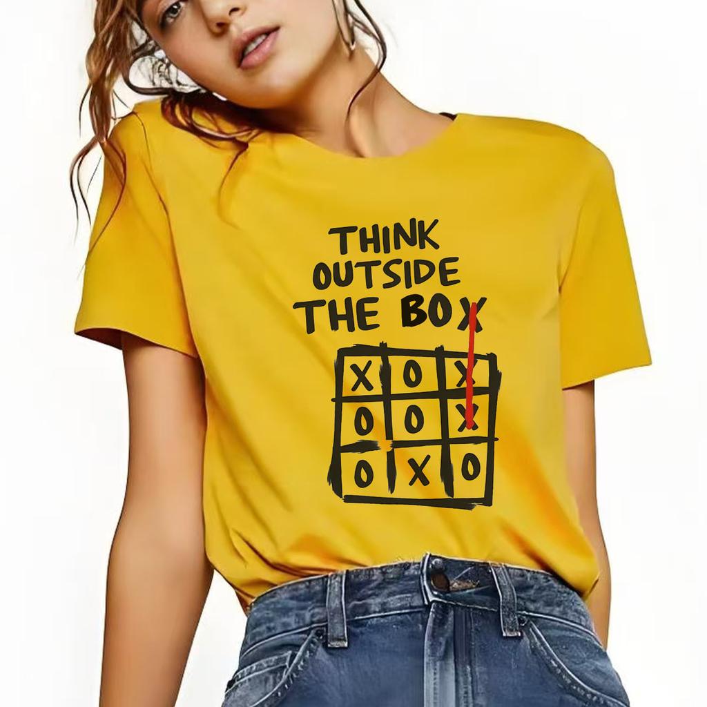 Fashionable Fun Print Pattern TShirt Casual Short Sleeve Round Neck Versatile Womens TShirt for All Seasons