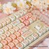 MOA Height Off-white Light Pink Strawberry Kitty Sublimation Keycaps 75 98 Complete Set of Mechanical Keyboard Keycaps