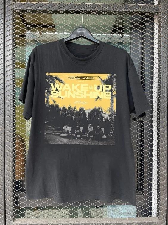 

All Time Low Band Wake Up, Sunshine Black T Shirt HH559 Unisex T-Shirt M