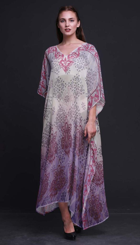 Phagun Paisley Ethnic Womens Long Beach Kaftan Beachwear Bikini Coverup Maxi