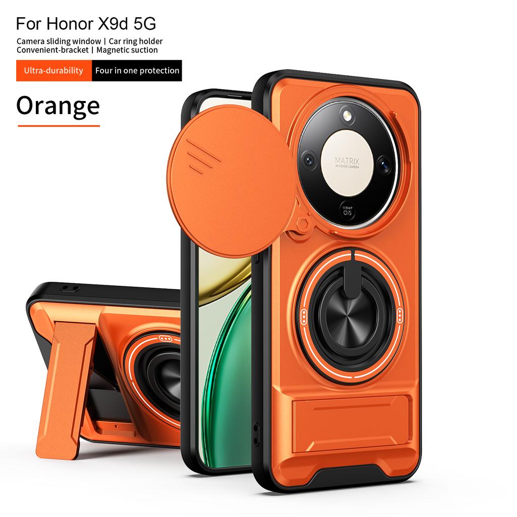For Honor Magic8 Lite Case Honor X9D Cover X9D Phone Case Magsafe Magnetic Fold Holder Military Armor Camera Protection Cover