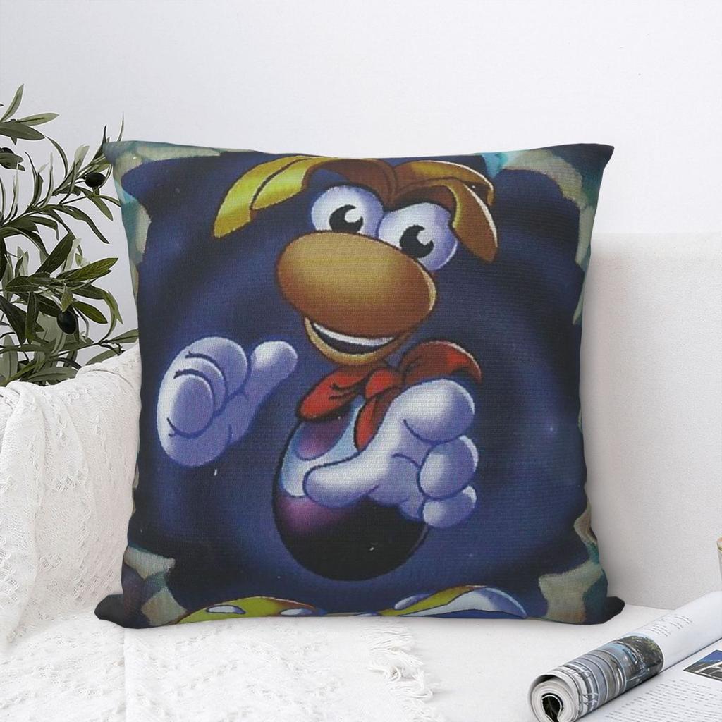 Ps1 Rayman Game Vintage Gamer Gaming Gamer Girl Videogames Pillowcase Polyester Cushion Comfort Throw Pillow Sofa Cushions Used