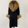 OFTBUY Wool Coat Women 2024 Autumn Winter Real Fox Fur Jacket Female Long Warm Natural Fox Fur Collar Fur Cuffs Coat Woolen Coat