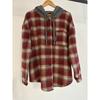 Herbst- und Winter Flanell Karierte Jacke Kapuzen Lässig Damenblusen & Hemden