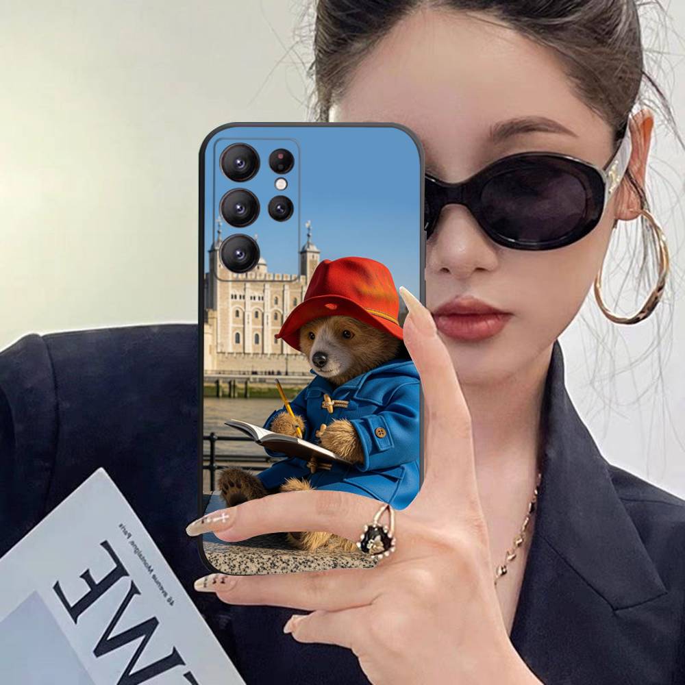 Cute P-Paddington B-BearS Case For Samsung Galaxy Case S25 S23 S22 S21 S30 S20 S10 Ultra Plus FE TPU Soft Cover