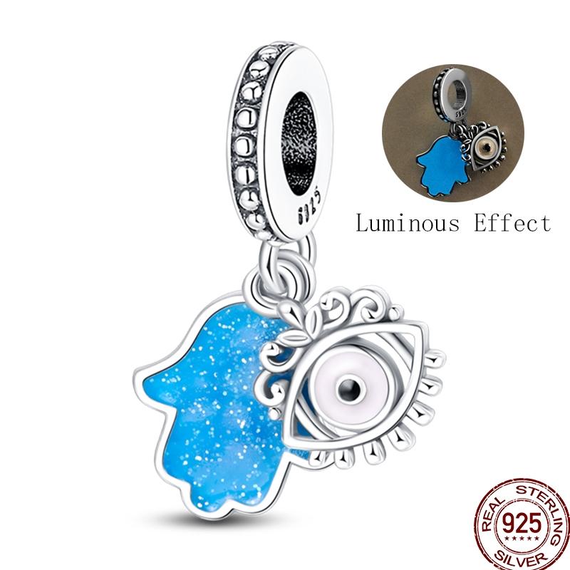 Copper Devil'S Eye Fatima Hand Charms Beads Tarot Cards Pendant Fit Original Bracelet Women Diy Jewelry Accessories