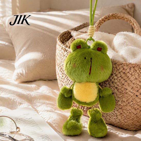 Portachiavi Decorativo per Chiavi Rana Peluche Divertente con Profumo & Arti Mobili, Morbido Peluche Animale Ciondolo Novità Fascino Borsa Zaini Chiavi,
