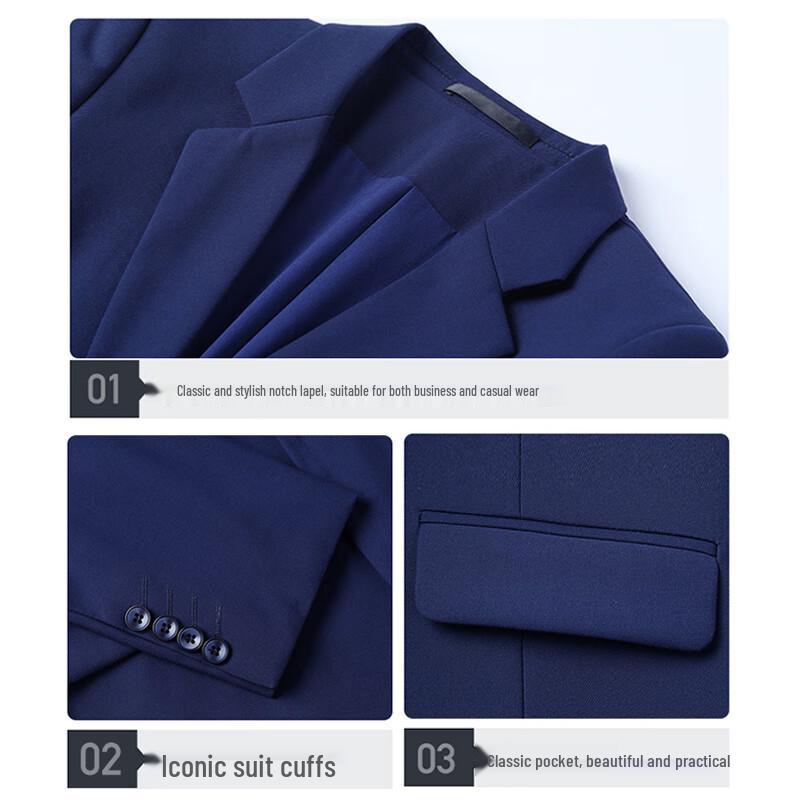 Kaseye Classic Birdseye Unisex Single-Button Business Suit Set