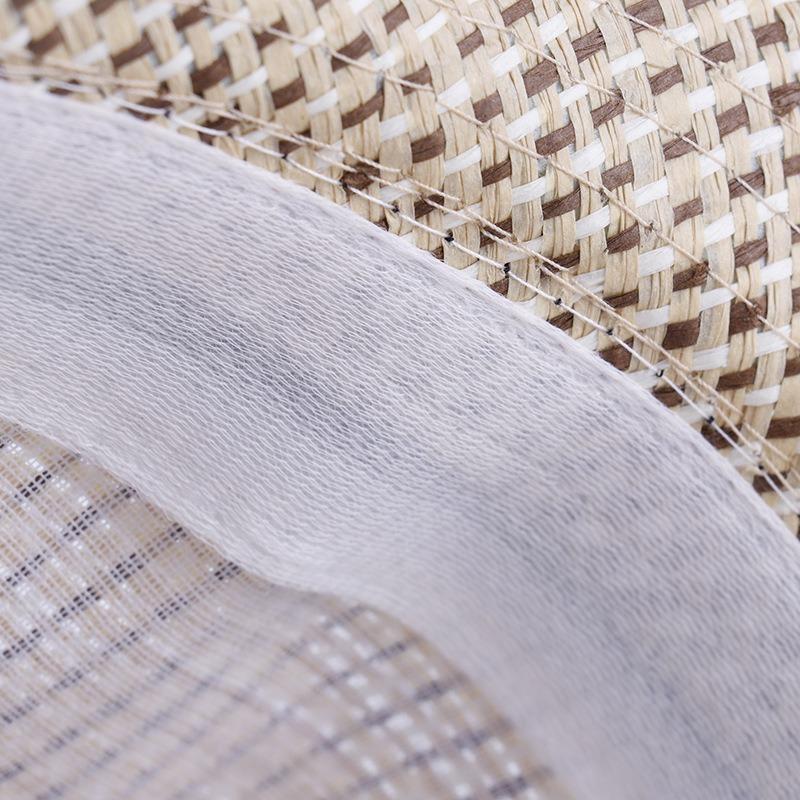 Men's Summer Visor Hat, Old Man's Hat, Plaid and Tricolor Grass Top Hat