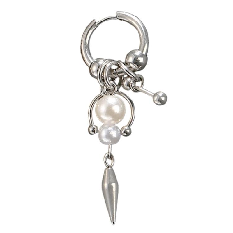

Edgy Geometric Dangle Earrings Metallic Color Ear Pendant Versatile Alloy Design For Celebrations Everyday