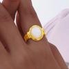 Gold Color Shell Ring for Men Women,The US Size 6 Tail Ring Little Finger Ring,Chic Dainty Jewelry Gifts