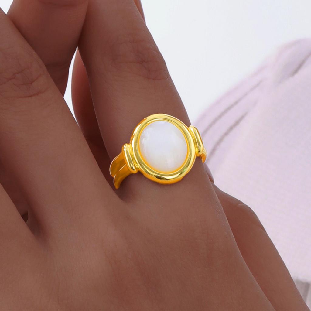 Gold Color Shell Ring for Men Women,The US Size 6 Tail Ring Little Finger Ring,Chic Dainty Jewelry Gifts