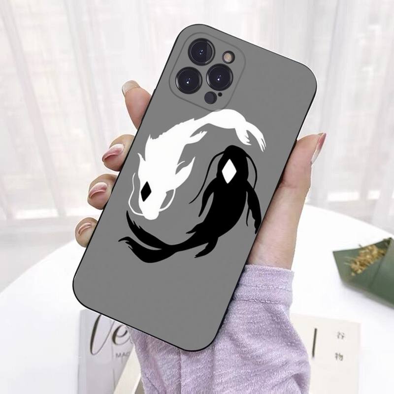 Pouzdro na telefon s uměním Jin Jang ryb Silikonové měkké Pro iphone 14 13 12 11 Pro Mini XS MAX 8 7 6 Plus X 2020 XR Kryt