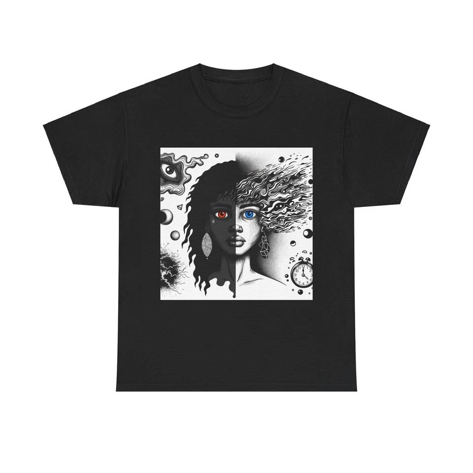 Unisex Adult T Shirt Fractured Reality Surreal Art Vintage Style L