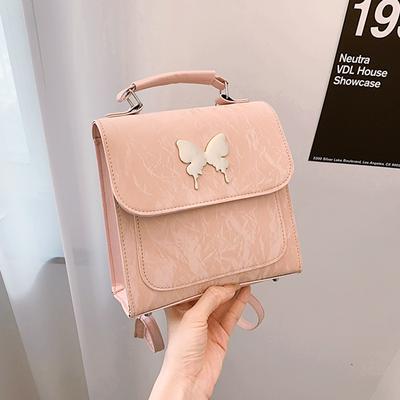 Mode Schmetterling Handtasche Design Textur Rucksack Casual Bag Kleine quadratische Tasche Flut