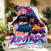 KPop Demon Hunters Pattern Blanket for Home Decoration, Bed, Sofa, Car Travel, Camping, Suitable for All Seasons, Birthday Christmas Gift