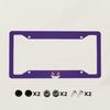 1pc Aluminum Innovative Design of License Plate Frame,Purple,Evil Smiling Face,Gift for Friends,For Decoration,31X16cm License Plate Covers Frames 6