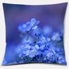 Modern Blue Flowers Collection Doublesided Printed pillow cover Short plush Suitable living rooms bedrooms throw cushion cover