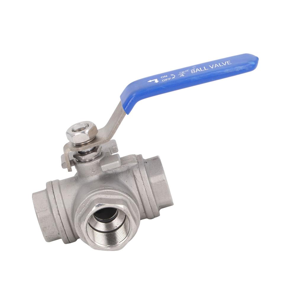 Kugelhahn Typ L, 34 Zoll Innengewinde, 304 Edelstahl, 3-Wege-Kugelhahn Typ L