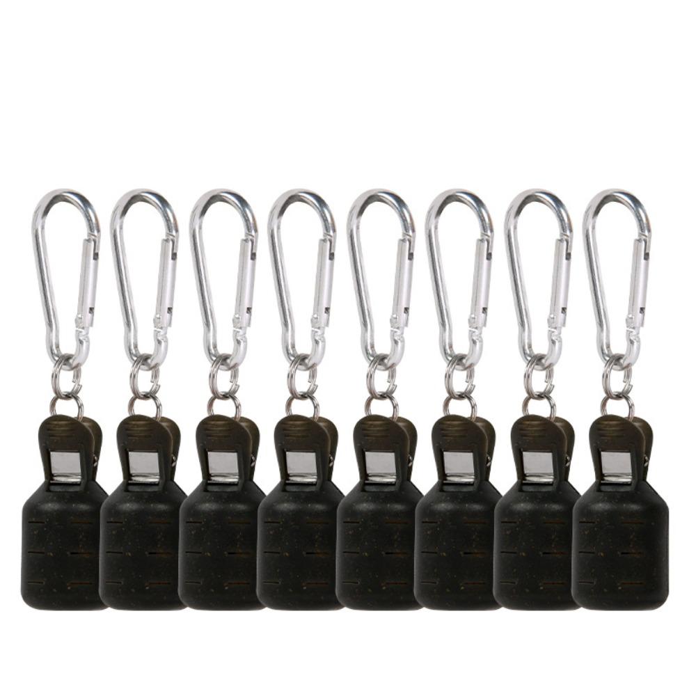 

8PCS ABS Bait Protector with Carabiner Cuttlefish Umbrella Lure Cap Black-M