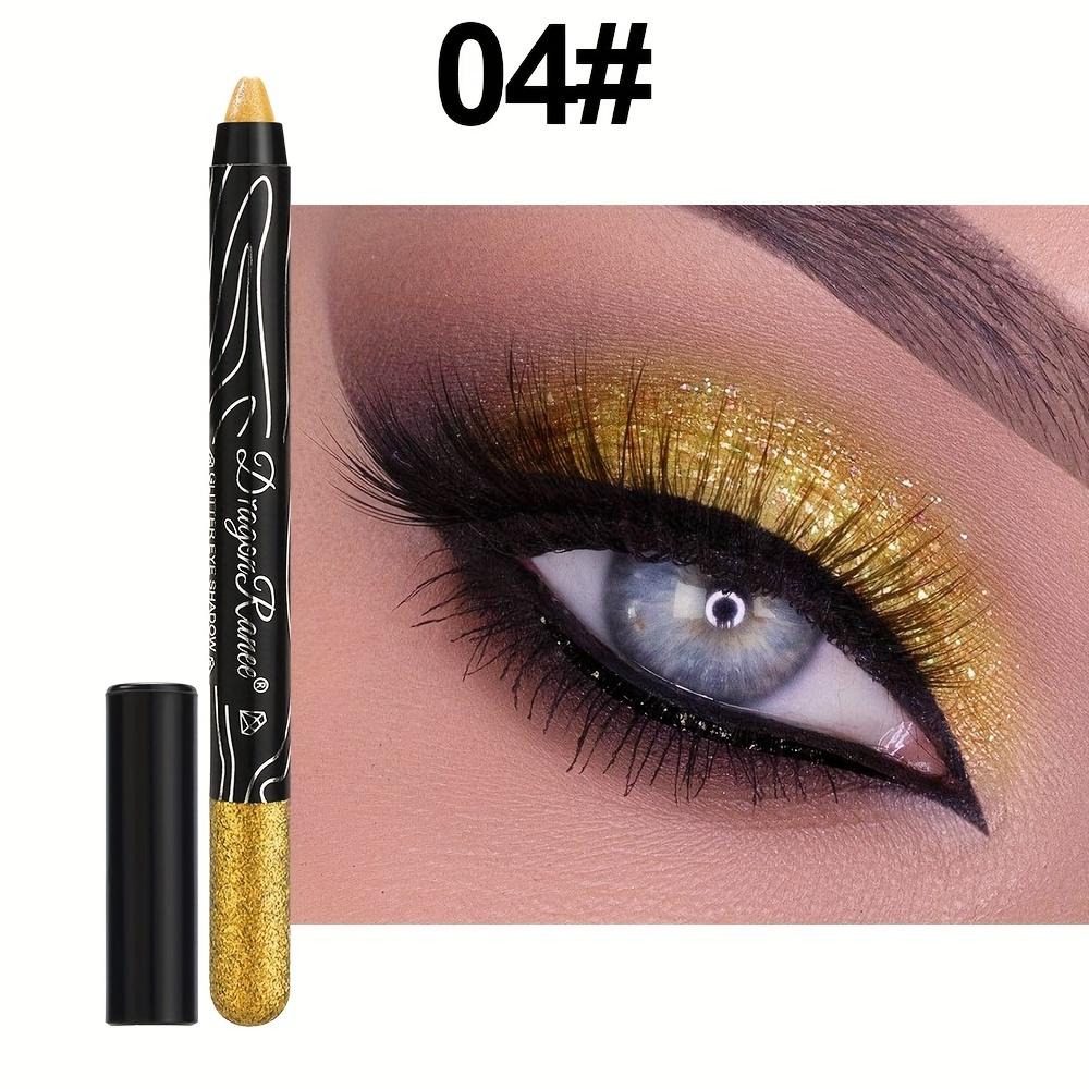 Shining Luster Eyeshadow Pencil 12 Color Mixing Palette Highlighting Eye Contouring and Eyeliner Long-Lasting Waterproof Eyeshadow Stick