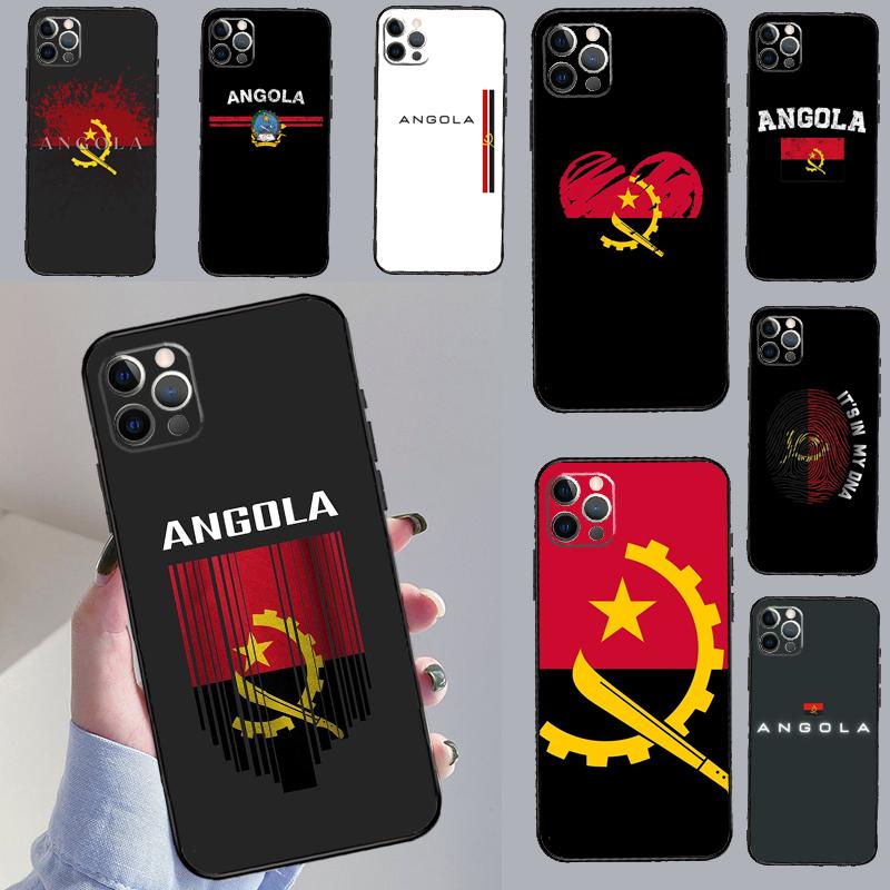 Angola Flag Case For iPhone 16 13 11 12 14 15 Pro Max Mini XR X XS MAX Plus Cover Cases