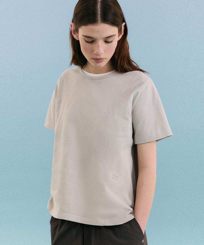 ROLAROLA Nubasic Standard Round Neck T-Shirt Gray