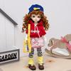 Cute Fashion 1/6 Bjd Doll Outfit With Hat Pretty 30Cm Doll Clothes Casual Set Casual Doll Dress Set Girls Toy Gifts