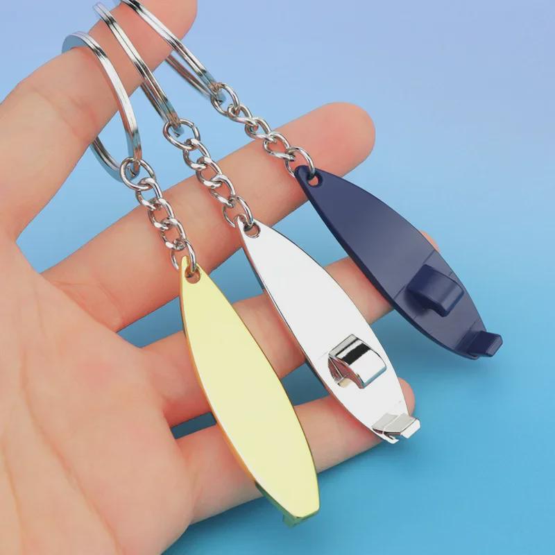 Seaside Surfboard Multi-Tool Bottle Opener Keychain - Surf Club Gift