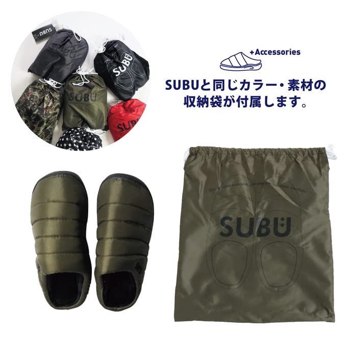 SUBU Sandals for Men and SUBTK Warm Winter Slippers with Memory and Brushed Fleece Sizes Women, Slippers, Water-Repellent, Foam, (Black, 24.0-25.5cm)