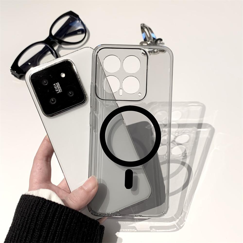 HD Transparent Hart-PC für Magsafe Magnetische Handyhülle Für Xiaomi 14 Pro 14Pro Offizielles Kabelloses Laden Kristall-Kunststoffabdeckung