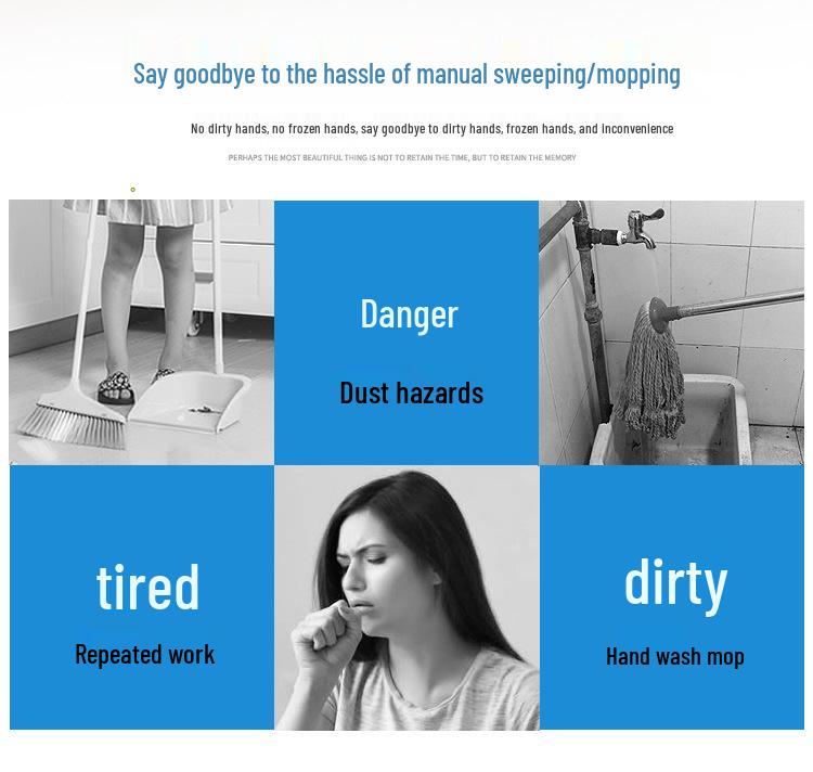 Smart Dual-Use Vacuum: Wet/Dry Mopping Robot - 3-in-1 Sweeping, Suctioning & Mopping Machine