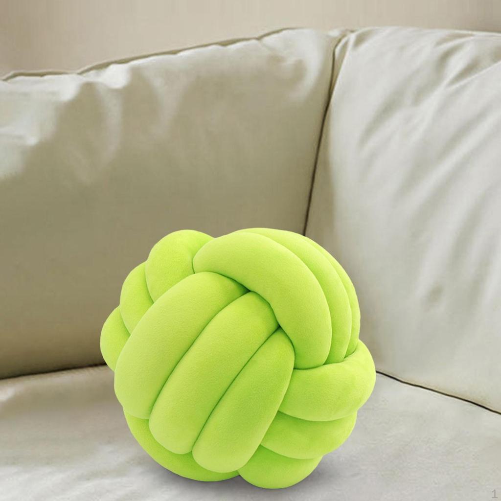Knot Pillow Ball Tlusté Pohodlné vázané polštáře pro domácí pohovku v obývacím pokoji Světle šedá