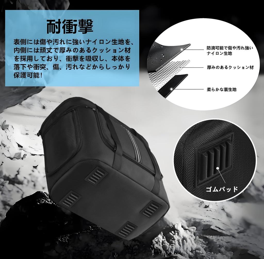 SHEAWA Case for Anker Solix C1000, Heavy-Duty Nylon Storage Bag, Shockproof, and Compatible with Cables and Accessories