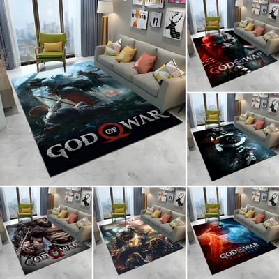 Tapete 3D God of War para Casa Sala de Estar Quarto Sofá Capacho Decoração Tapete para Área de Brincar Infantil Tapete de Chão Antiderrapante Lavável à Máquina