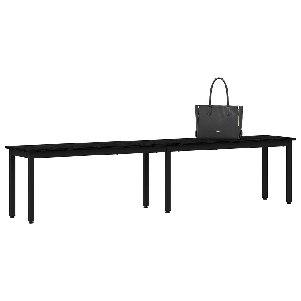 Bench In Black Oak Look 200 X 35 X 45 Cm Engineered Wood