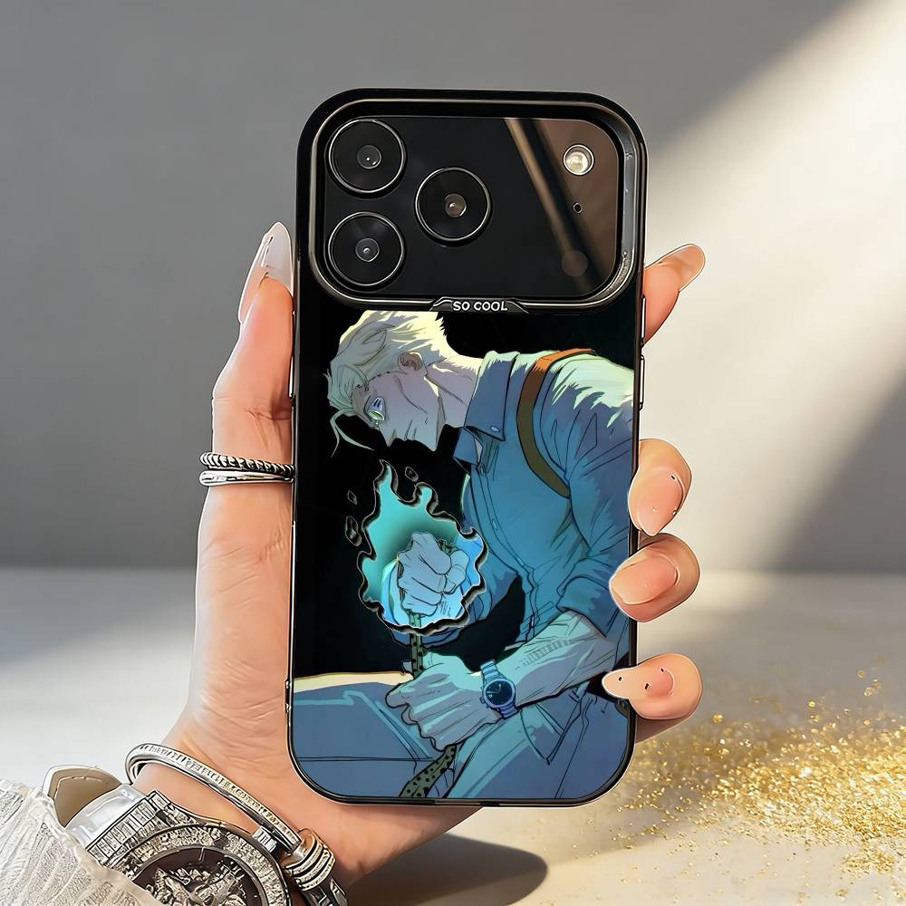 Anime K-Kento N-Nanami Phone Case For iPhone17,16,15,14,13,12,11,Pro,MAX Gray Matte Silicone Black Cover