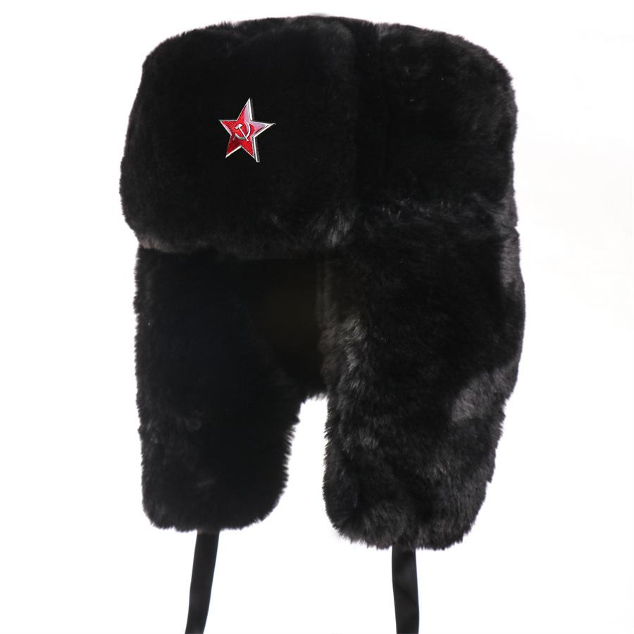 

Вулична вітрозахисна шапка-перука, наповнена та потовщена зимова тепла бавовняна шапка для захисту вух average size