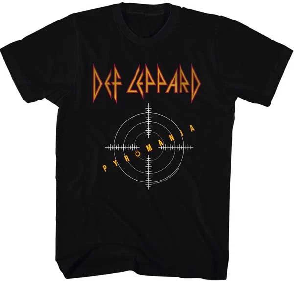 Def Leppard Pyromania Crosshairs Men s T Shirt Rock Band Music Merch S
