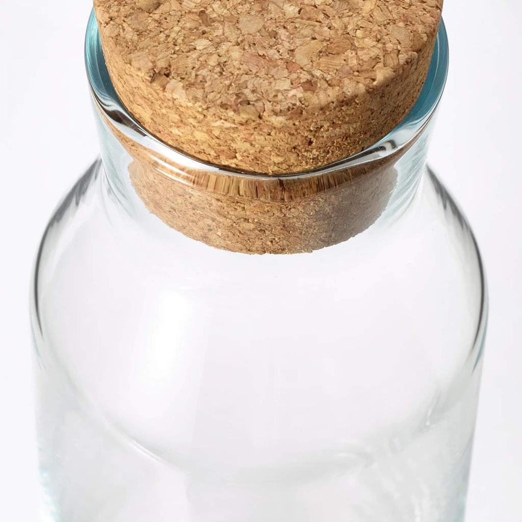 Digital Shoppy IKEA 365+ Carafe with Stopper, Clear Glass, Cork