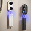 Display Rechargeable Toothbrush Dryer Wall Mounted Holders For 2 Bathroom Organizer