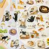 50 Sheets Per Pack of PET Scenery Stickers Featuring Cute Cats Adventures Planner Water Cup and Computer DIY Collage