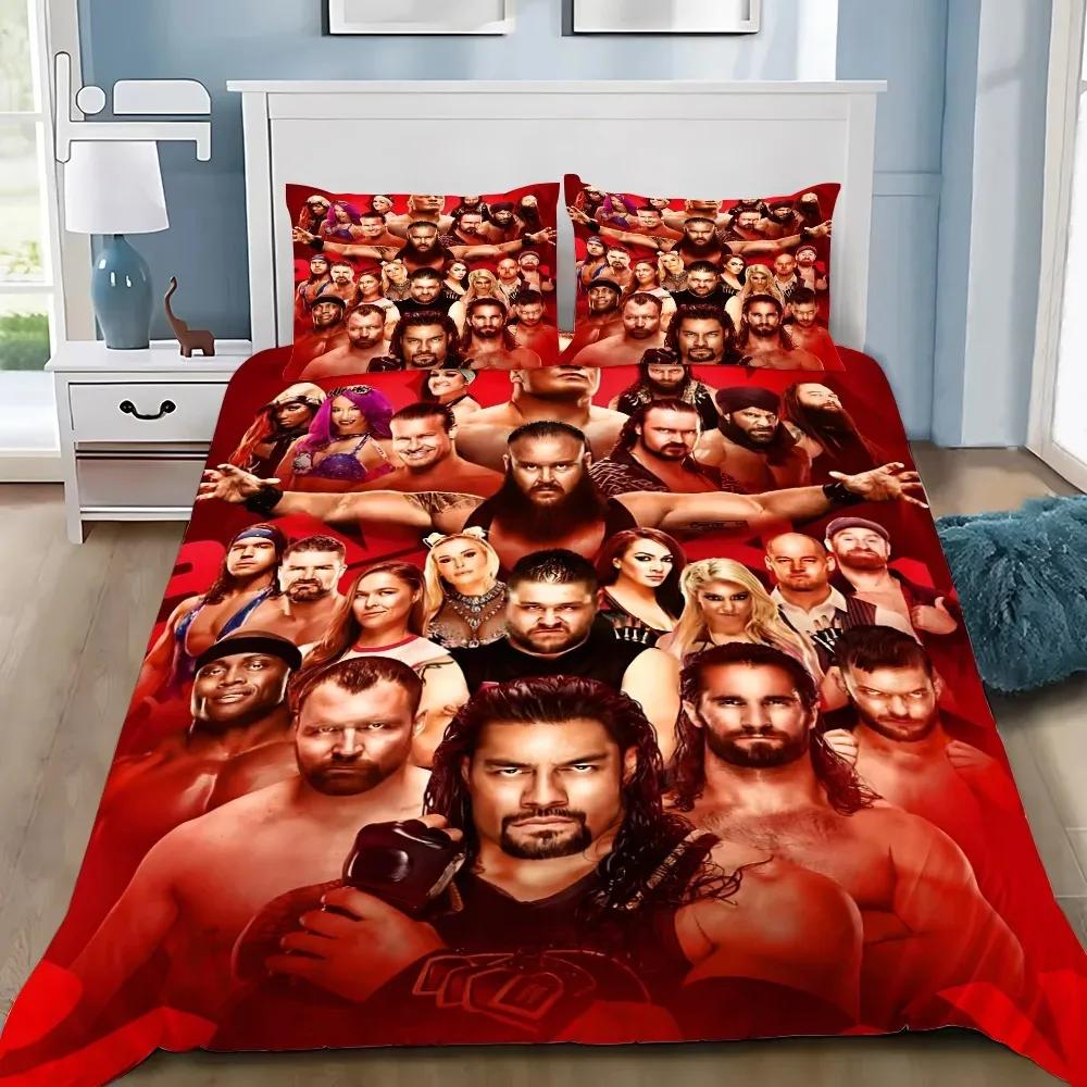 Game WWE-EAW Duvet Cover Pillowcase Bedding Set Adult Boy Girl Bedroom Decoration Children Gift Single Double Size