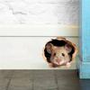 Souris Joueuse Cache-Cache Trou de Souris Sticker Mural Auto-Adhésif Décalcomanie Amovible pour Chambre d'Enfant Chambre à Coucher Salon Couloir Décoration de Maison