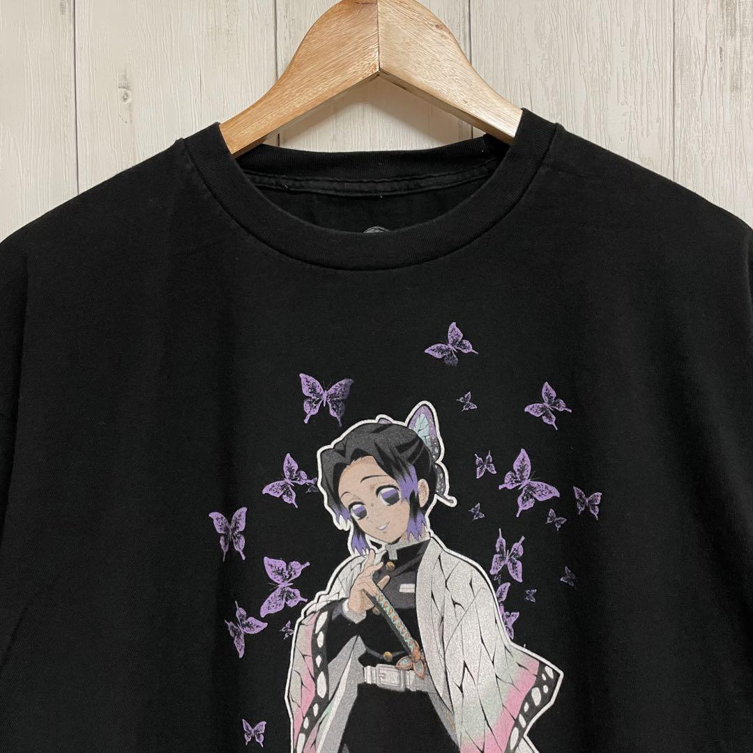 

[USED] Demon Slayer: Kimetsu no Yaiba Shinobu Kocho Anime Movie Black T-Shirt, Big Size