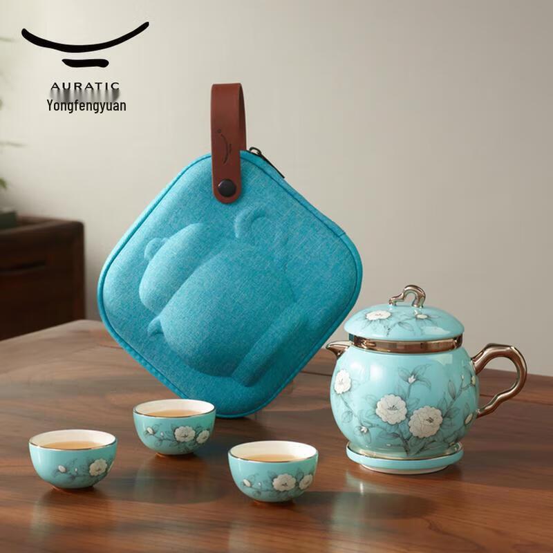 Yongfengyuan Madam Ceramic Hand-painted Travel Tea Set