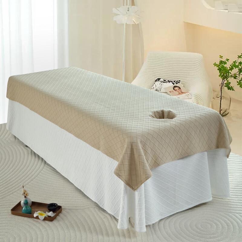 1PC Beauty Salon Bed Sheets with Face Hole Skin-friendly Spa Massage Table Covers Face Towels Set Salon Barbershop Decoration
