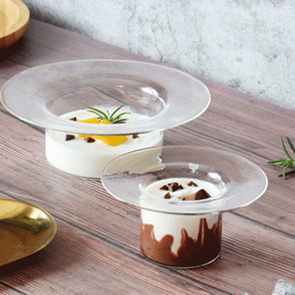 Decorative Yogurt Bowl Transparent Fruit Salad Plate Home Decoration Juice Cup Dessert